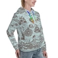 thumbnail image 6 of Uemuo Pirate Adventure Map Pattern Women's Hoodie with Eye-catching Drawstrings- Casual Pullover Hoodie with Kangaroo Pocket, Stylish Hooded Sweatshirt-Small, 6 of 7