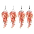 thumbnail image 1 of Plantas artificiales de solución de bajo mantenimiento 4 piezas decoración interior elegante Cateissary naranja, 1 of 6