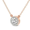 thumbnail image 5 of Diamond Pendant Necklace For Women | 0.75 Carat IGI Certified Round Shape Lab Grown Diamond | Flaire Halo Lab Diamond Pendant Necklace 18K Rose Gold | FG-VS1-VS2 Quality Friendly Diamonds, 5 of 6