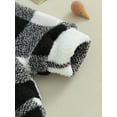 thumbnail image 5 of Bagilaanoe Toddler Baby Boy Girl Hooded Jacket Plaid Long Sleeve Fleece Sweatshirt 6M 12M 18M 24M 3T 4T Kids Fall Winter Warm Outwear, 5 of 8