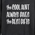 thumbnail image 3 of Instant Message - Best Christmas Gifts Cool Aunt - Women's Lightweight French Terry Long Sleeve Shirt, 3 of 6