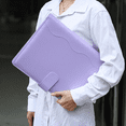 thumbnail image 5 of Wonderpool A4 PU Leather Ring Holder Writing Portfolio Multi Document Case with Removable Binder Clipboard and Functional Pocket for Organizer Office Travel School (Purple), 5 of 7