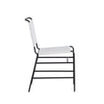 thumbnail image 6 of Linon Willey Dining Chair Cream Faux Leather Sling Seat Steel Frame in Black, 6 of 11