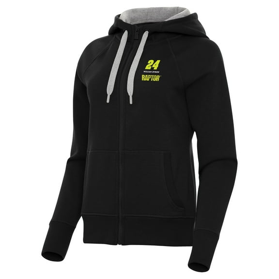 Women's-Antigua Black William Byron Victory Full-Zip Hoodie