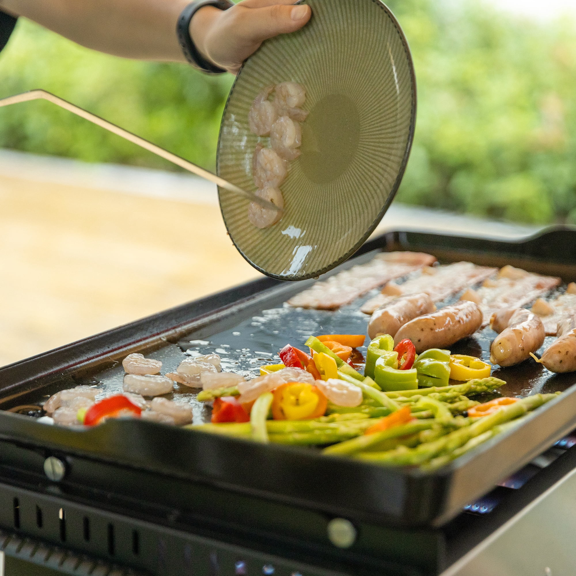 Royal Gourmet PD1300 3-Burner 27,000-BTU Portable Gas Grill Griddle, Outdoor Camping, Tailgating