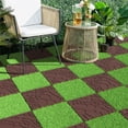 thumbnail image 4 of 44 Pack Plastic Interlocking Deck Tiles,12" Waterproof Outdoor Flooring,All Weather Use, Patio Floor Decking Tiles for Porch Poolside Balcony Backyard,Stone Texture,Brown, 4 of 6