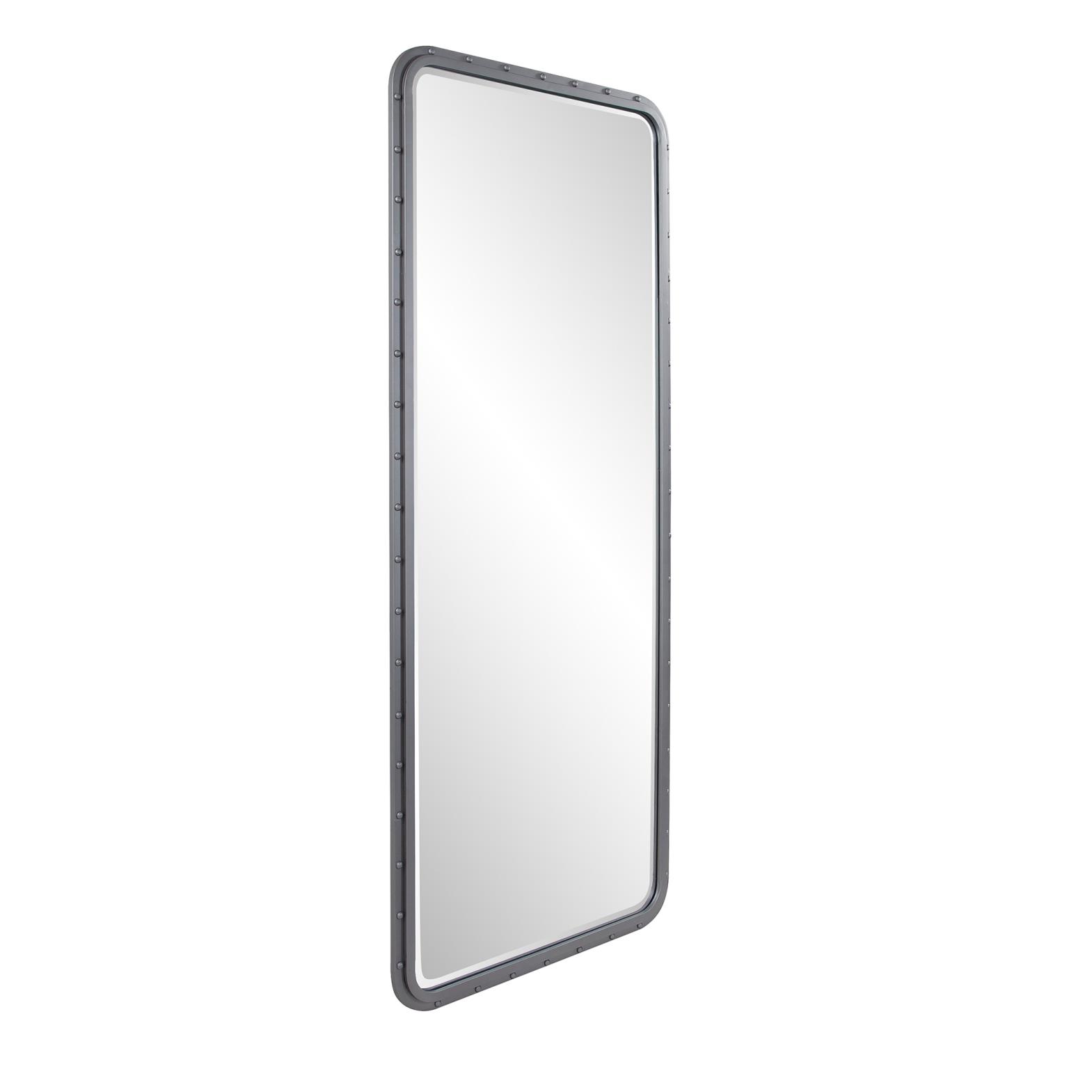 Tyler Dillon Metal Framed Industrial Mirror with Rivet Details