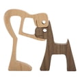 thumbnail image 1 of Estatuilla escultura de perro perfecl decoración hogar estante Oficina escritorio 18x15x1.2CM Estatua de resina de lobo, 1 of 8
