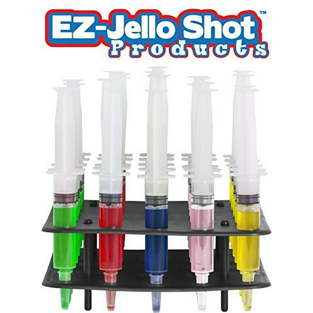 EZInject Jello Shot Syringes Combo Kit (Includes Tray/Racking Stand