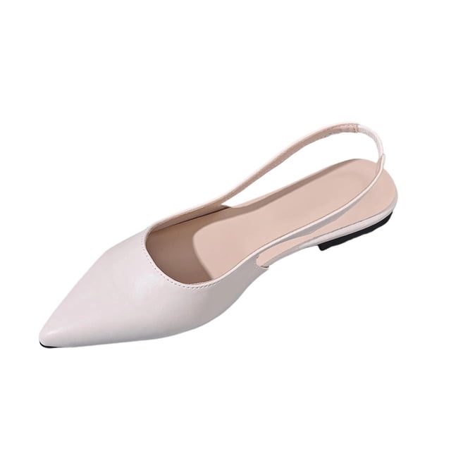 Xfvqtps Chaussures Plates à Enfiler pour Femmes Bout Pointu Slingback Décontractées Confortables Intérieur Extérieur Chaussures de Marche