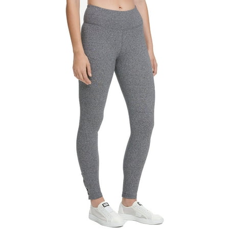 Dkny Sport Women's High-Waist Lace-Up Detail Ankle Leggings (Grey, XS)
