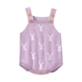thumbnail image 2 of Musuos Newborn Baby Easter Romper 3 6 12 18M Cute Rabbit Pattern Sleeveless Jumpsuit, 2 of 8