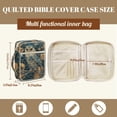 thumbnail image 5 of FOR U DESIGNS Owl Gold Flower Print Bible Cover Case Quilted Bible Carrier Tote Bag Lightweight Protective Church Organizer Holder Bag Christian Bible Accessories Gifts, 5 of 7