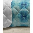 thumbnail image 3 of Abstract Down Alternative Comforter, Continuous Swirls Circle Elements Retro Traditional Fashion Pattern, Microfiber Quilt for All Season, 5 Sizes, Sea Blue and Pale Green, by Ambesonne, 3 of 3