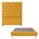 thumbnail image 1 of Box Base Cama + Cabecera Capri Matrimonial Mostaza Dicasa Capri Bless, 1 of 8
