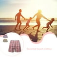 thumbnail image 2 of Shorts Boxeurs en Coton à Carreaux de Plage pour Hommes, 2 of 9