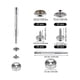 thumbnail image 3 of 120pcs Snap Fasteners Kit, Marine Canvas Snaps With 2pcs Setting Tool Stainless Steel Snap Buttons Snaps With Screws, 3 of 5