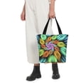 thumbnail image 6 of Kdxio Hippie Style Women Reusable Grocery Bags Foldable Ripstop,Reusable Shopping Bags for Shopping,Gym,Gift, 6 of 7
