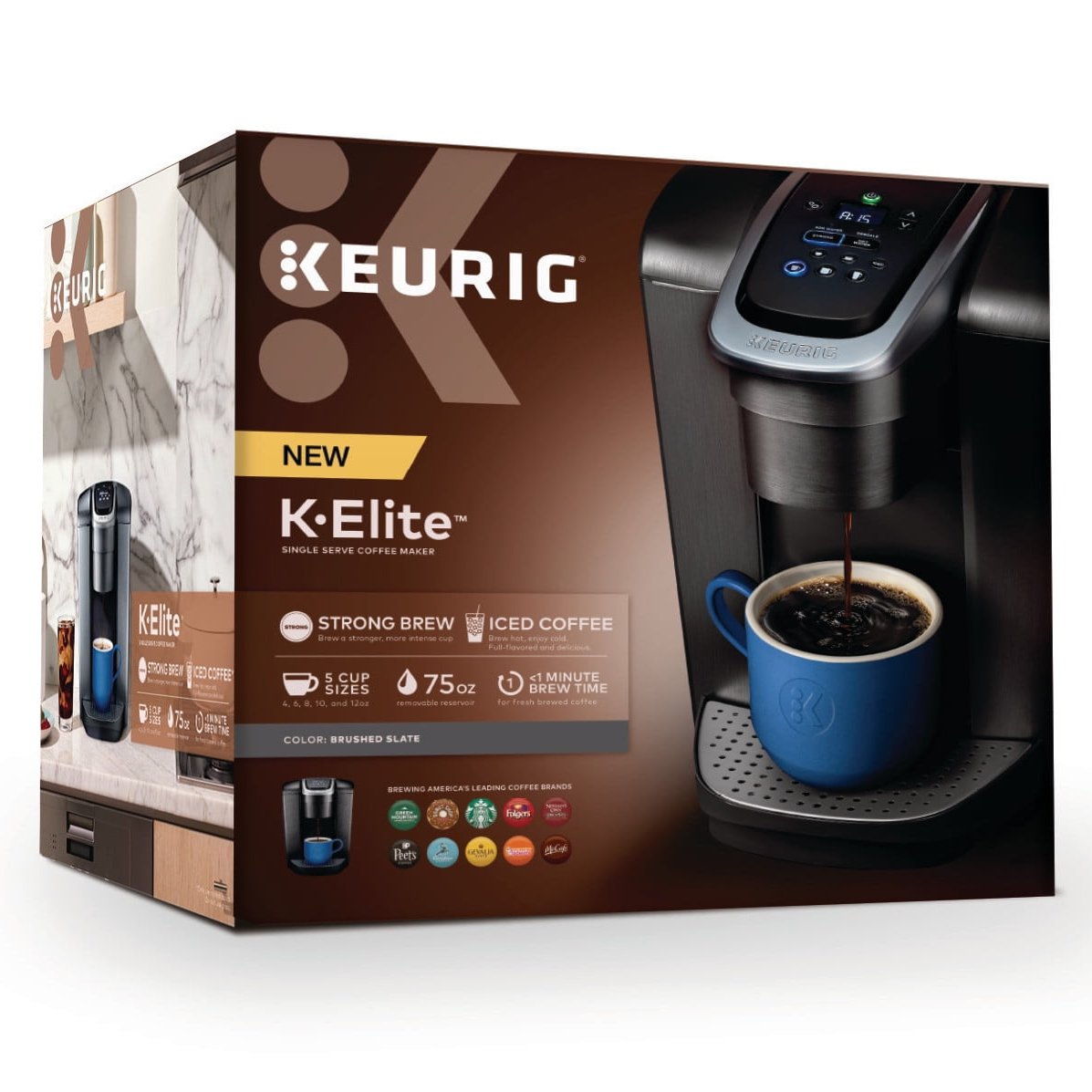 Keurig K-Elite Single-Serve K-Cup Pod Coffee Maker, Brushed Slate - image 16 of 16