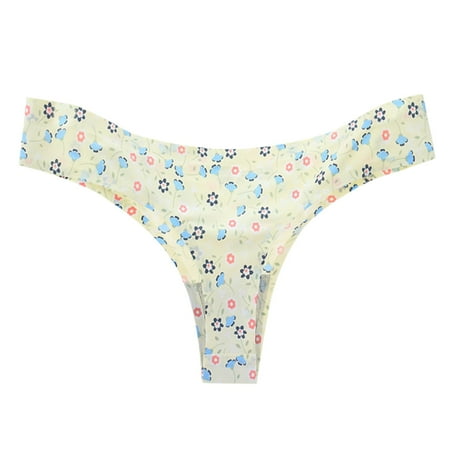 

Women S Print Thongs Seamless Pink Briefs M
