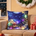 thumbnail image 2 of SLYNSHome Christmas Throw Pillow Cover with LED Lights,Light-up Winter Pillow Cases 18x18 inch Pillowcase Holiday Cushion Case for Couch Bed Sofa Decor, 2 of 7