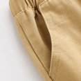 thumbnail image 5 of Resicozy Toddler Baby Boys Cargo Pants Joggers Sweatpants Stretch Pants with Pocket Front Buttons School Uniform Hiking Trousers 2-8 Years Beige 120, 5 of 7
