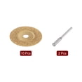 thumbnail image 3 of Uxcell 10pack Diamond Cutting Wheel 18mm Titanium Coating Cut Off Discs with 2pack 3mm Mandrel, 3 of 6