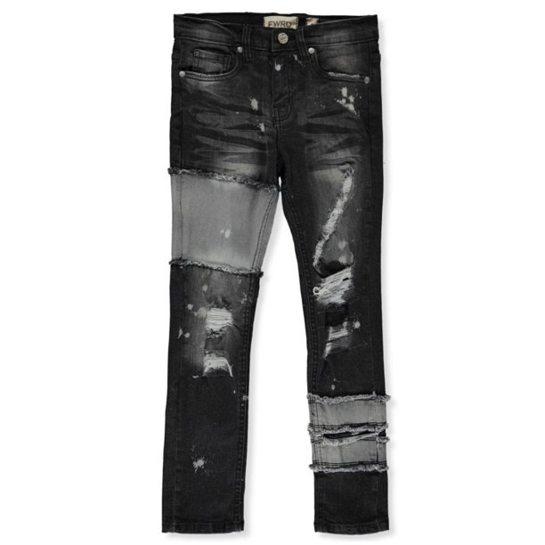 FWRD Boys' Paint Drip Jeans - wash black, 4 (Little Boys) - Walmart.com
