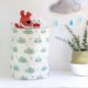 thumbnail image 2 of Toy Storage Basket for Children, Large Foldable Laundry Basket Cotton Storage Box with Handles - Green Clouds, White, 2 of 5