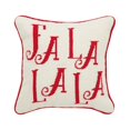 thumbnail image 1 of Peking Handicraft 31JES248C12SQ 12 x 12 in. Fa La La La Wool-Blend Decorative Pillow, 1 of 1