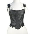 thumbnail image 7 of Aboser Women Bustier Corset Court Vintage Lace Up Body Shaper Adjustable Strap Fishboned Vest Tops Renaissance Gothic Waist Cincher, 7 of 7