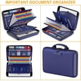 thumbnail image 2 of Fireproof File Organizer with Lock, Hard-Shell Case Fireproof Document Box with 13 Pocket Accordion File Folder, Portable Home Office Travel Safe Storage for Important Documents Laptop Blue, 2 of 16
