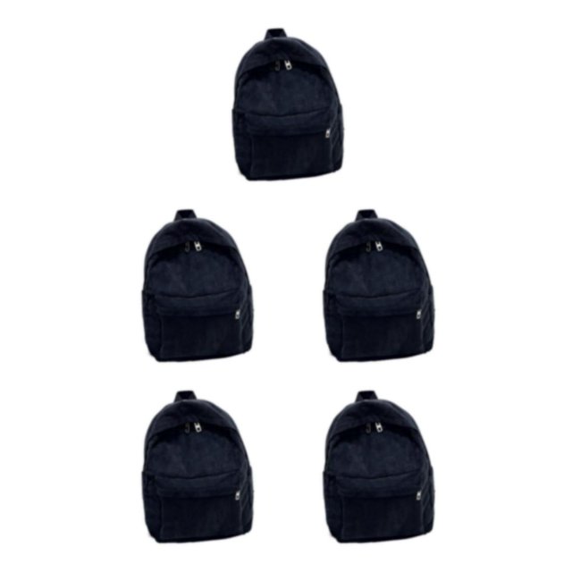 relayinert Trendy Backpack For School Unisex Multifunctional Practical Gifts Sturdy And Durable School Backpack black 5Set
