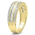 thumbnail image 2 of 0.95 Carat (ctw) 10K Gold Round & Baguette Diamond Men's Anniversary Wedding Band Ring 1 CT, 2 of 4