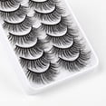 thumbnail image 4 of Kit de 10 pares de pestañas postizas, pestañas postizas 3D, pestañas largas naturales y esponjosas, pestañas postizas de banda suave reutilizables, extensión de pestañas de maquillaje negro de lujo, 4 of 5