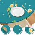 thumbnail image 4 of Round Tablecloth with Elastic Edge, Daisy Print for Kitchen, Patio, or Garden, Fits 44-52 Inch Table, 4 of 7