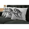 thumbnail image 5 of Ambesonne Animal Throw Pillow Cover 4 Pack, Exotic Jungle Monkey, 20", Dimgrey, 5 of 5