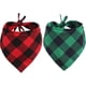 thumbnail image 1 of Juego de 2 bufandas para perros, bufandas triangulares navideñas para mascotas, accesorios para babero, rejilla negra roja y rejilla negra verde Sincero Electrónica, 1 of 4