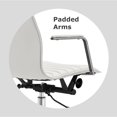 thumbnail image 2 of 2xhome Set of 2 Mid Century Office Swivel Task Chair With Arms Wheels Modern White Desk Chair Ergonomic Mid back PU Leather Arm Rest Adjustable Height, 2 of 10