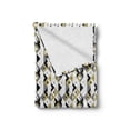 thumbnail image 2 of Geometric Soft Flannel Fleece Blanket, Abstract Triangles with Stripes and Rhombuses Dotted Background Modern Art, Cozy Plush for Indoor and Outdoor Use, 60" x 80", Beige Black White, by Ambesonne, 2 of 6