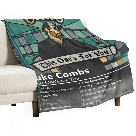 Luke Combs Luxury Flannel Blanket - Super Soft Anti-Static Plush Warm Blanket for Sofa Bed - Extra Large Cozy Blanket for Men and Women, Home Decor Gift.
