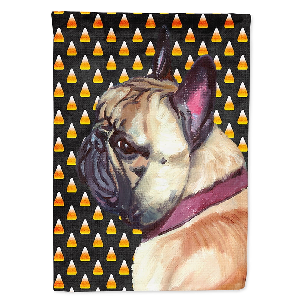 French Bulldog Frenchie Candy Corn Halloween Flag Canvas House Size ...