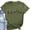 Army Green, variant on Women's T-Shirts Fashionable V Neck Printed Short Sleeved T Shirt for Ladies Casual Style Tops Graphic Tee Design