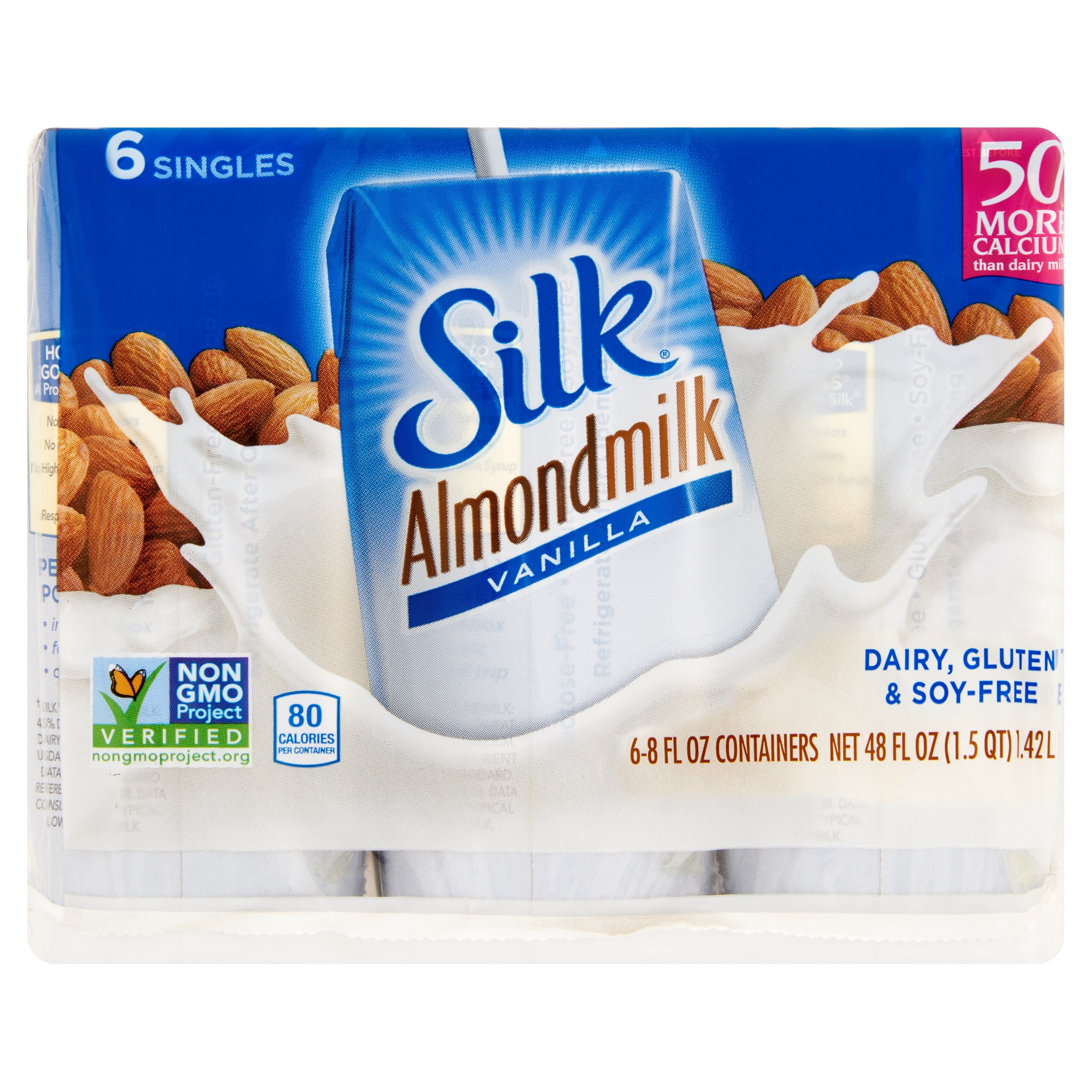 (3x6 Packs) Silk Almond Milk Vanilla, 8 fl oz