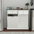 thumbnail image 5 of FULLWATT Dual Compartment Cabinet Trash Can, White, 5 of 15