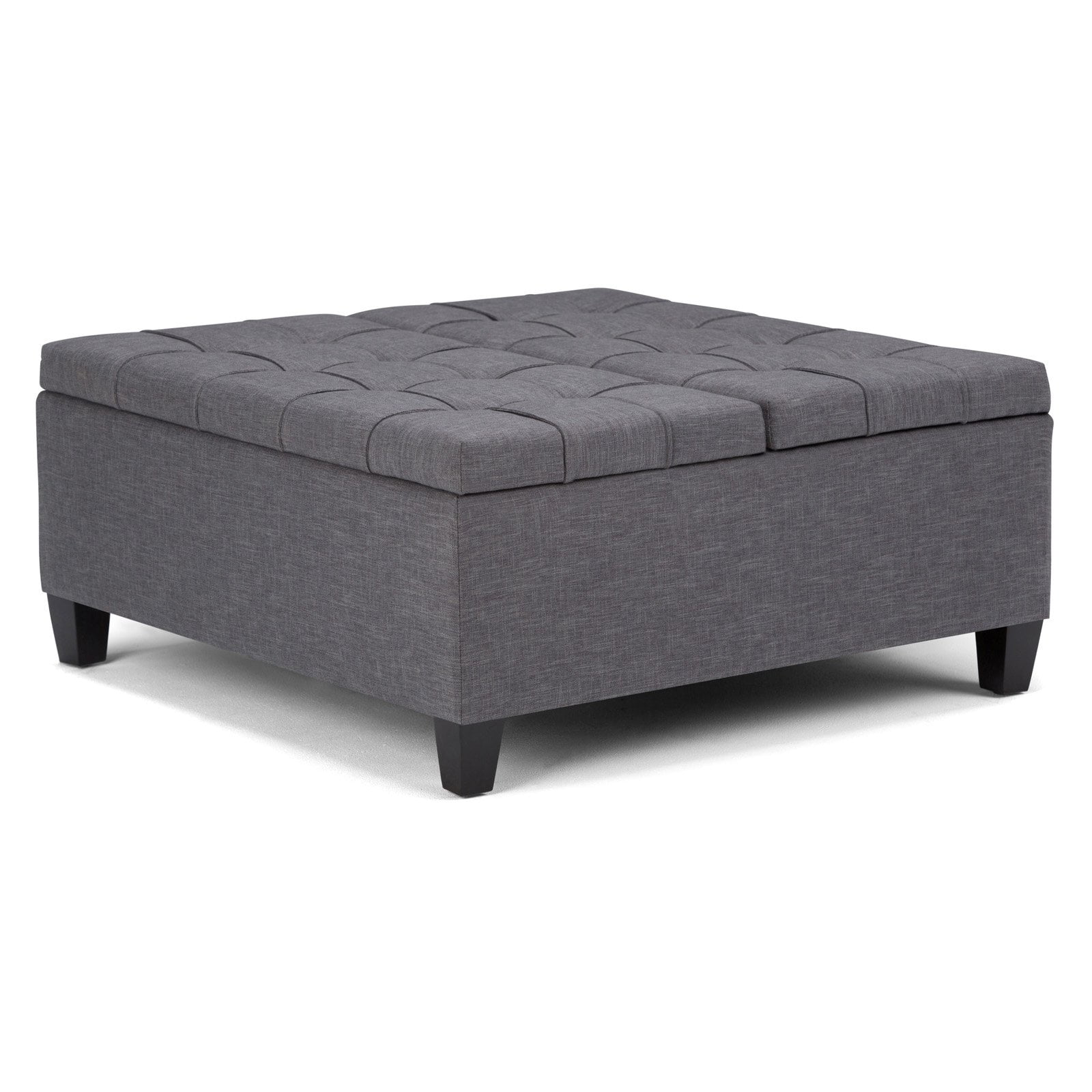 Simpli Home Harrison Coffee Table Storage Ottoman