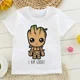 thumbnail image 5 of Camiseta de algodón para niños, ropa para niños, camiseta de la película I Am Groot Bady Anime Groot, linda camiseta gráfica para niños y niñas, camiseta de manga corta para bebés, 5 of 5