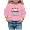 thumbnail image 3 of DGHM Heavy Blend Youth Hooded Sweatshirt Female Purge Outfit The Purge Children's Autumn and Winter Christmas Printed Pullover Hoodiefree Pink, 3 of 4