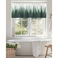 thumbnail image 4 of Green Rustic Forest Kitchen Valances for Windows Misty Pine Trees Silhouette Valance Curtains&nbsp; for Kitchen /Living Room/Bedroom/ Bathroom Decor, 54"x18 " ,Rod Pocket 1 Panel,, 4 of 7