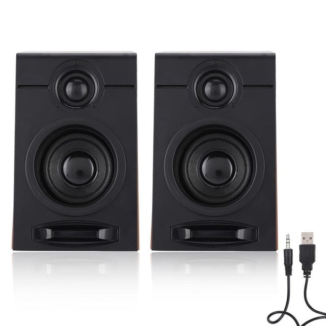 Paird 3in Heavy Bass Computer Speakers HiFi Sound Computer Subwoofer with Non-slip Mat